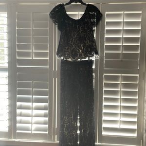 Black lace two piece outfit - think NYE!!